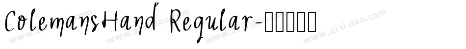ColemansHand Regular字体转换
